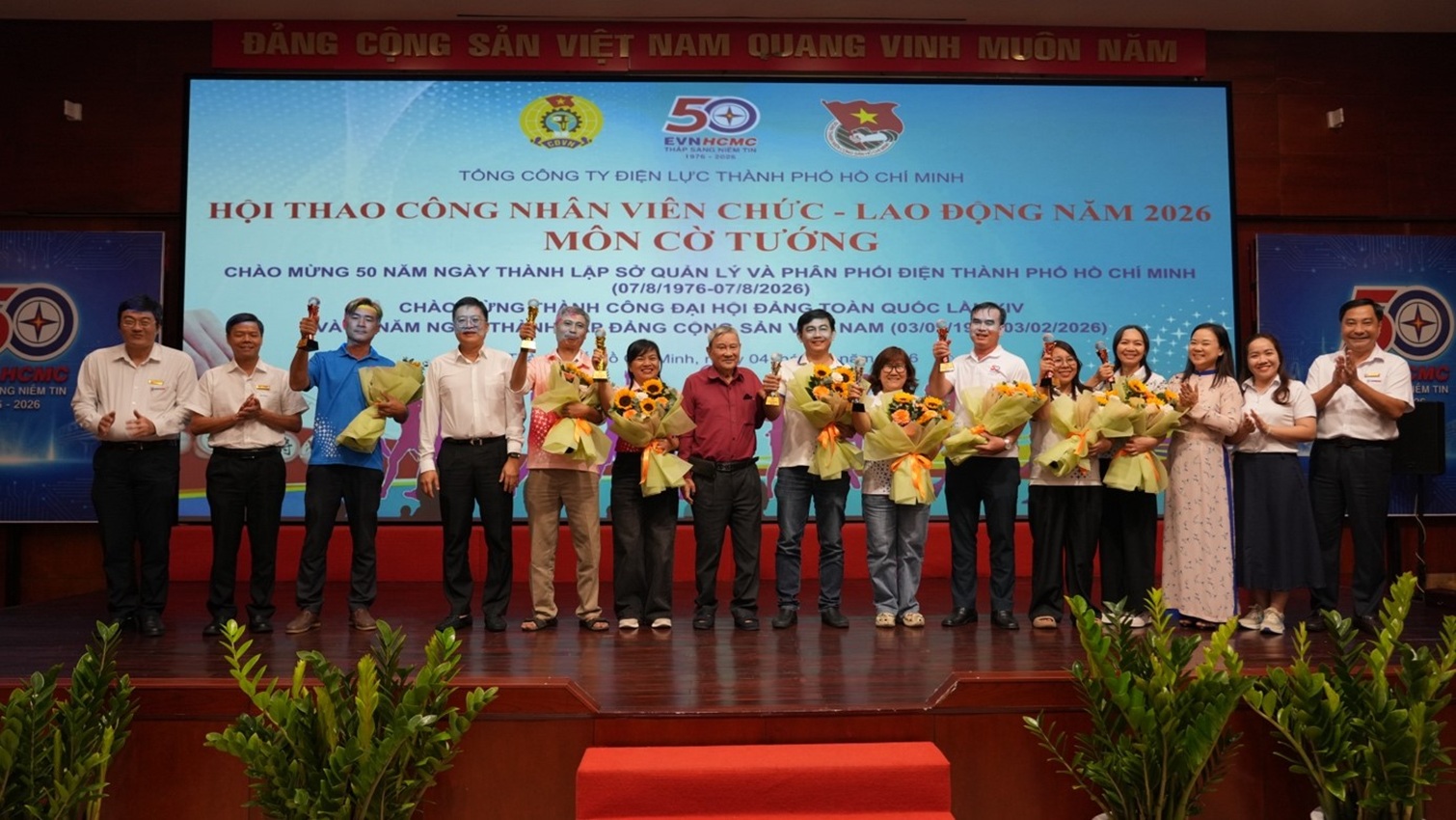 75 vận động viên tranh tài sôi nổi môn Cờ tướng Hội thao EVNHCMC 2026 5