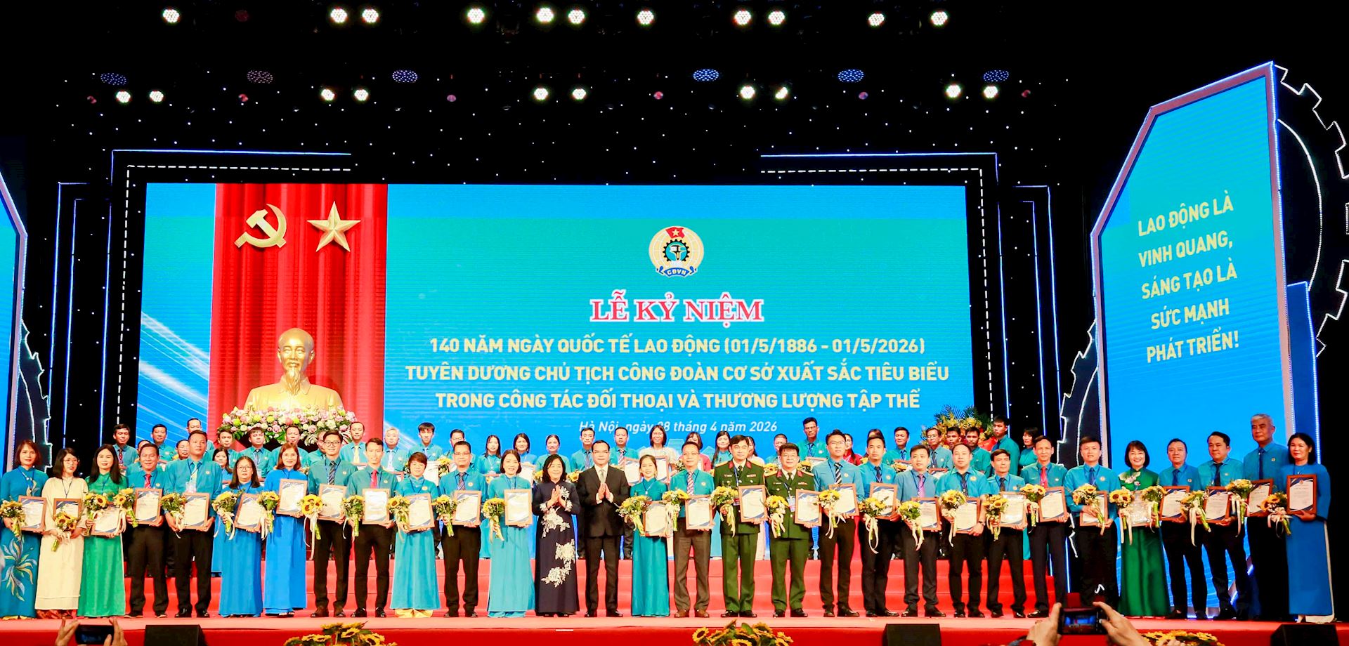 Chủ tịch Công đoàn EVNGENCO1 Trần Doãn Thành được tuyên dương tiêu biểu toàn quốc 1