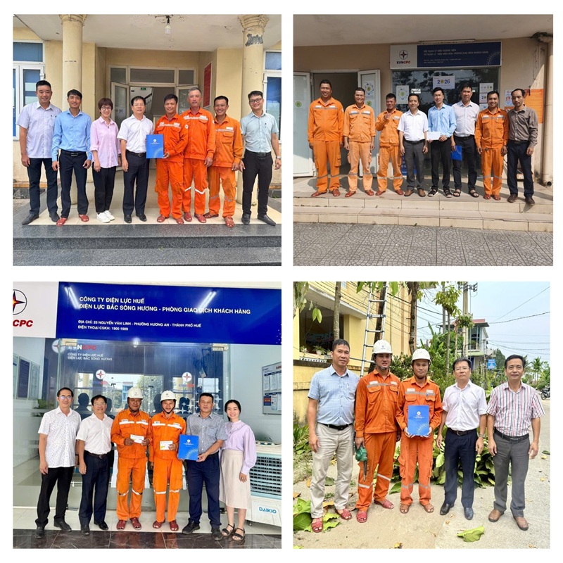 Công đoàn Công ty Điện lực Huế thăm hỏi đoàn viên, người lao động nhân Tháng hành động về an toàn vệ sinh lao động và Tháng Công nhân năm 2026 2