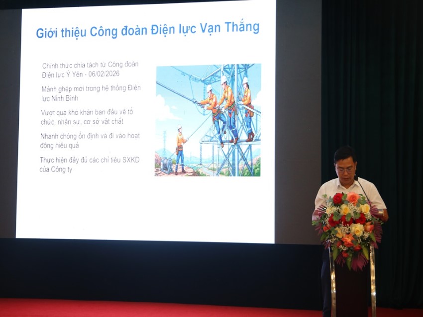 Công đoàn Công ty Điện lực Ninh Bình: Đồng hành vì người lao động, quyết tâm hoàn thành nhiệm vụ năm 2026 2