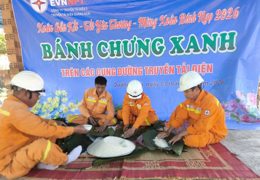 CÔNG ĐOÀN CÔNG TY TRUYỀN TẢI ĐIỆN 2 TỔ CHỨC CHƯƠNG TRÌNH “BÁNH CHƯNG XANH TRÊN CÁC CUNG ĐƯỜNG TRUYỀN TẢI ĐIỆN”. 5