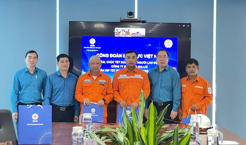 Công đoàn Điện lực Việt Nam thăm, chúc Tết người lao động Công ty Điện lực Gia Lai 4