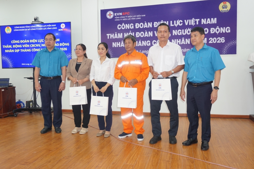 Công đoàn Điện lực Việt Nam, thăm hỏi người lao động tại CĐCS Công ty Điện lực Vĩnh Long 2