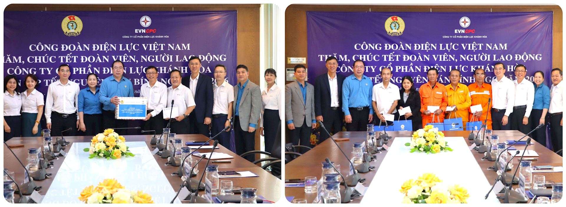 Công đoàn Điện lực Việt Nam thăm hỏi, tặng quà người lao động tại Công ty Cổ phần Điện lực Khánh Hòa 2