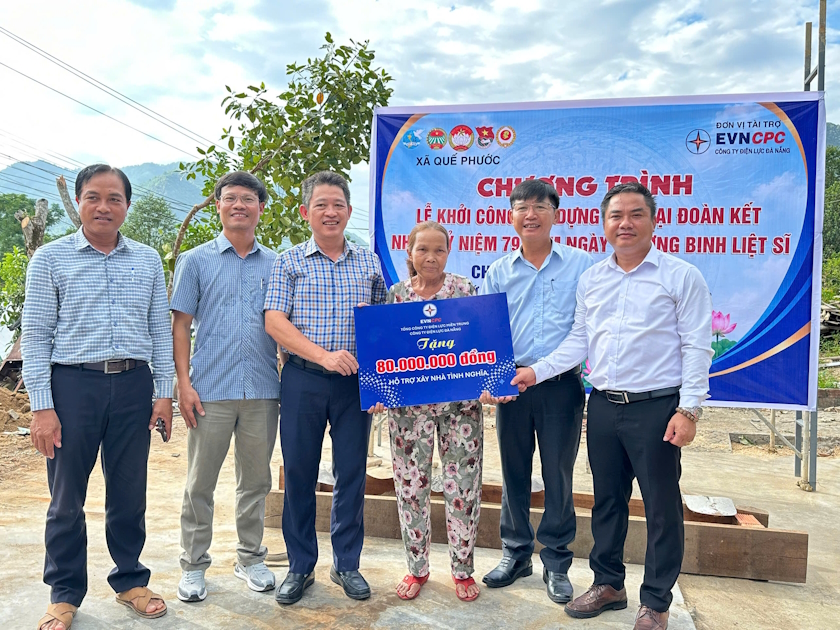 Công ty Điện lực Đà Nẵng: Khởi công xây dựng nhà tình nghĩa cho hộ gia đình có hoàn cảnh khó khăn