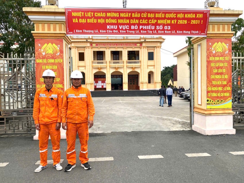 Công ty Điện lực Ninh Bình chủ động đảm bảo cấp điện an toàn, liên tục phục vụ công tác bầu cử đại biểu Quốc hội khóa XVI và đại biểu HĐND các cấp nhiệm kỳ 2026 - 2031 1