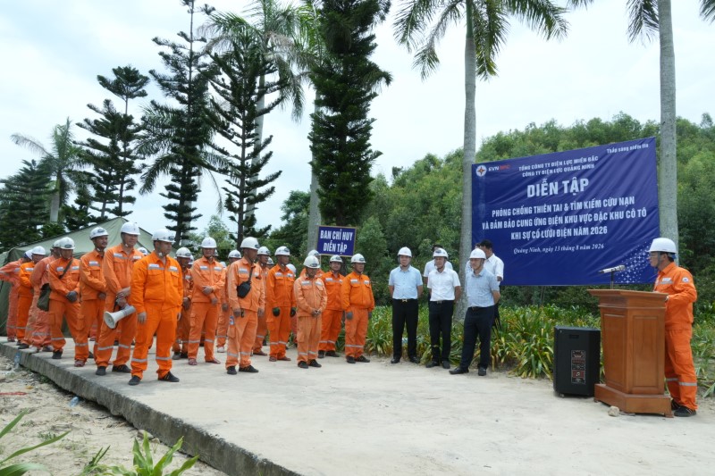 Công ty Điện lực Quảng Ninh diễn tập PCTT&TKCN năm 2026: Sẵn sàng bảo đảm nguồn điện cho vùng biển đảo Cô Tô - Vân Đồn 4