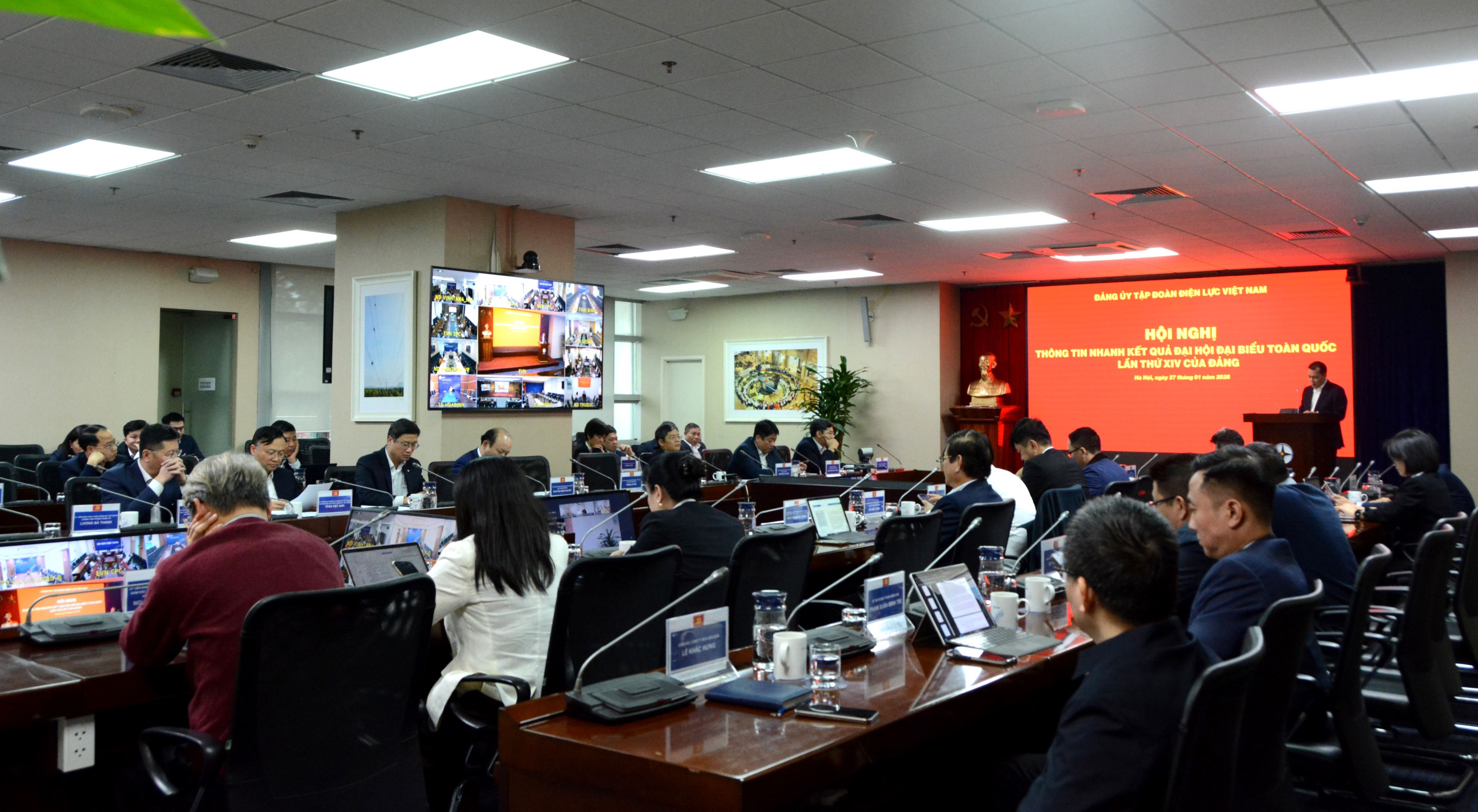 Đảng ủy EVN tổ chức Hội nghị thông tin nhanh kết quả Đại hội đại biểu toàn quốc lần thứ XIV của Đảng 1