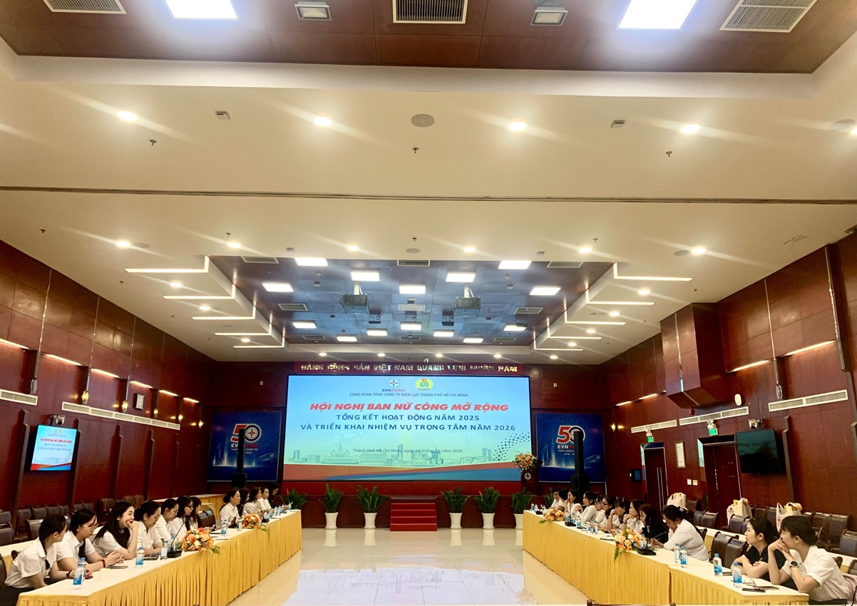 Hội nghị Ban Nữ công Công đoàn Tổng công ty Điện lực Thành phố Hồ Chí Minh triển khai, định hướng hoạt động năm 2026 1