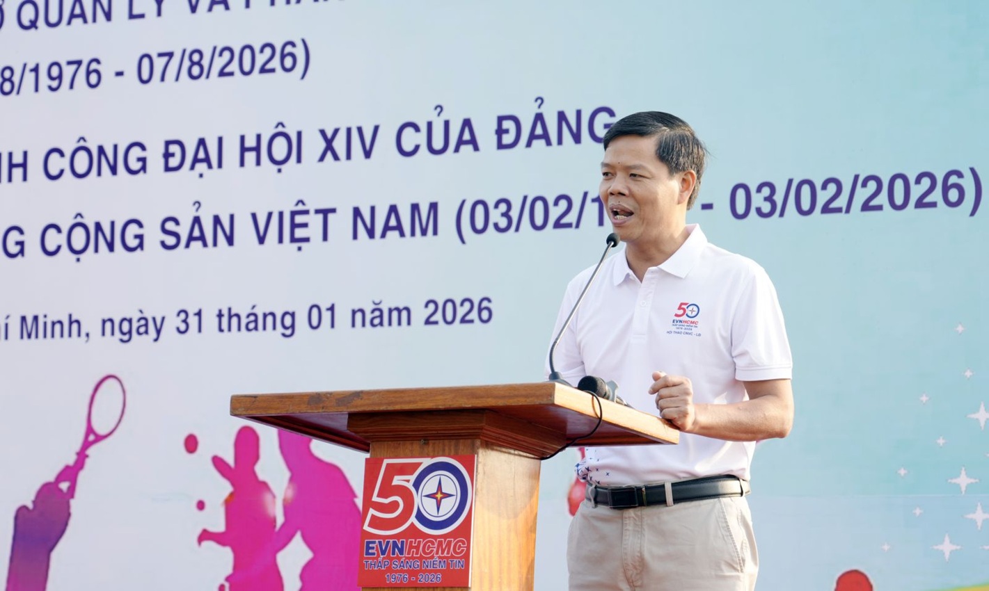 LỄ KHAI MẠC HỘI THAO NĂM 2026 CHÀO MỪNG KỶ NIỆM 50 NĂM NGÀY THÀNH LẬP TỔNG CÔNG TY ĐIỆN LỰC TPHCM 1