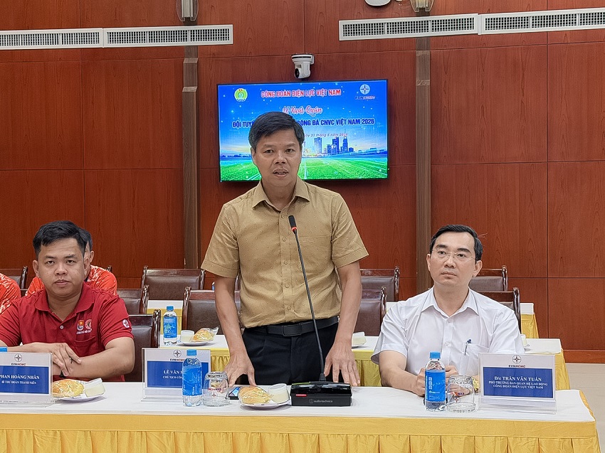 Lễ xuất quân Đội tuyển Công đoàn Điện lực Việt Nam tham dự Giải Bóng đá công nhân viên chức Việt Nam năm 2026 2