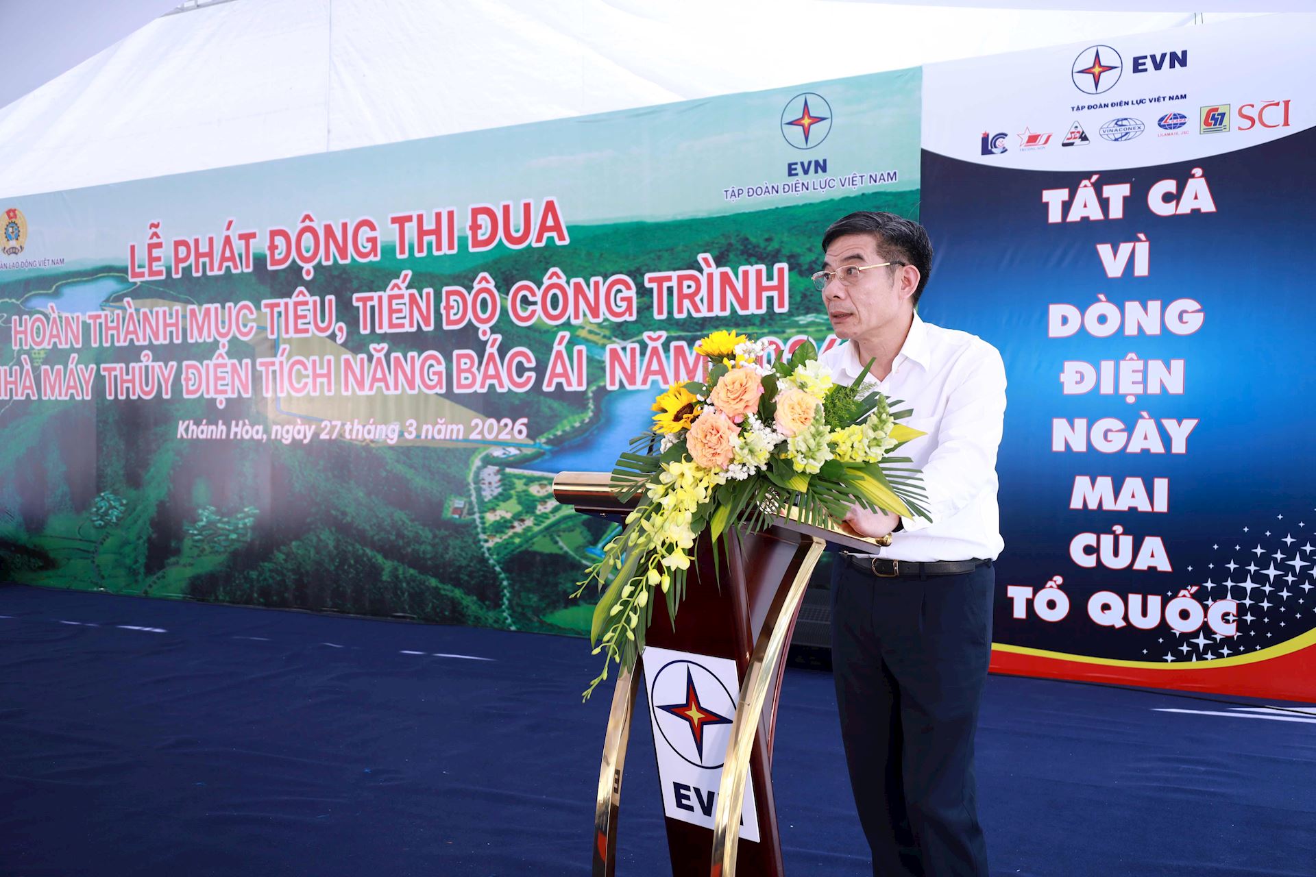 Phát động thi đua hoàn thành mục tiêu, tiến độ công trình Nhà máy Thủy điện tích năng Bác Ái năm 2026 1