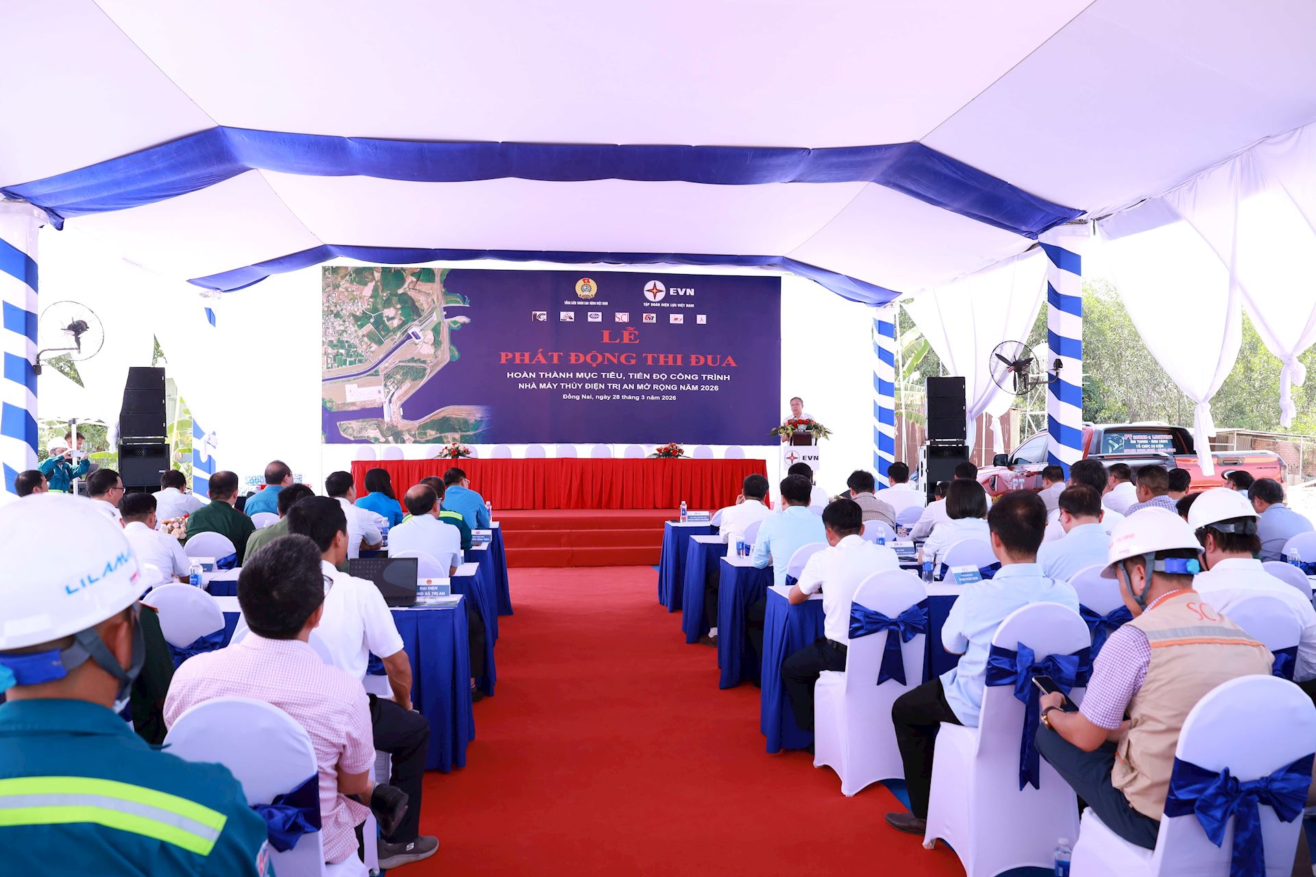 Phát động thi đua trên công trường Dự án Thủy điện Trị An mở rộng 1