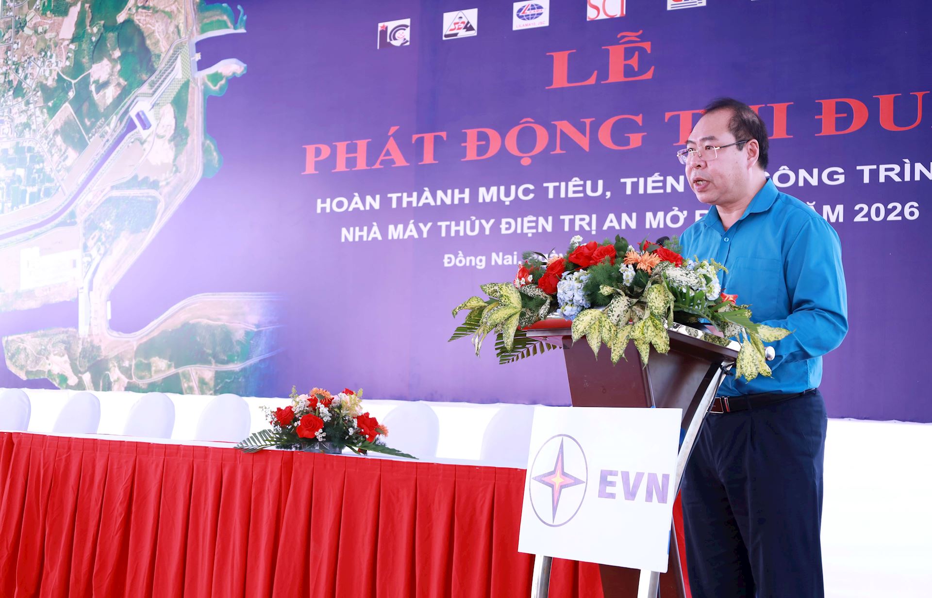 Phát động thi đua trên công trường Dự án Thủy điện Trị An mở rộng 3