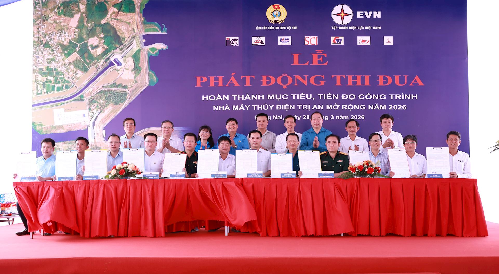 Phát động thi đua trên công trường Dự án Thủy điện Trị An mở rộng