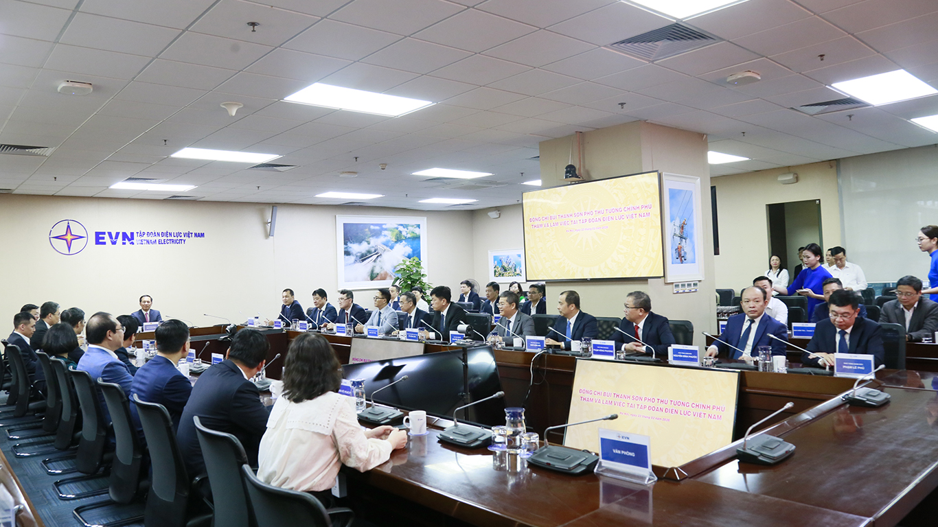 Phó Thủ tướng Chính phủ Bùi Thanh Sơn thăm và làm việc với Tập đoàn Điện lực Việt Nam 1