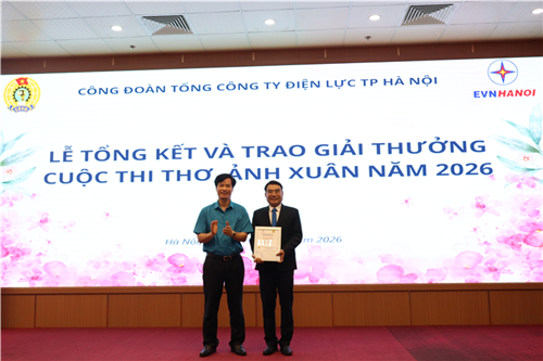 Công đoàn EVNHANOI tổng kết và trao giải thưởng Cuộc thi Thơ - Ảnh Xuân năm 2026.