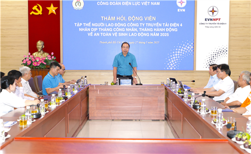 Công đoàn Điện lực Việt Nam thăm hỏi Công ty Truyền tải điện 4 nhân Tháng Công nhân năm 2025