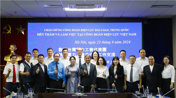 Công đoàn Điện lực Việt Nam tiếp và làm việc với Công đoàn Điện lực Đài Loan (Trung Quốc)