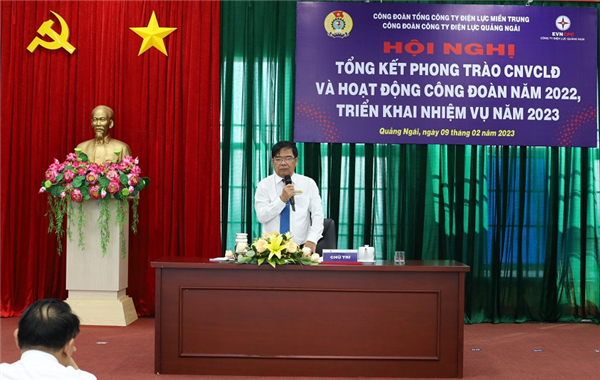 PC Quảng Ngãi: Tổng kết phong trào CNVCLĐ, hoạt động công đoàn năm 2022 và triển khai nhiệm vụ năm 2023