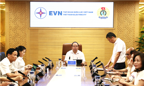 Công đoàn Điện lực Việt Nam tham dự Hội nghị trực tuyến đánh giá công tác quản lý tài chính, tài sản công đoàn