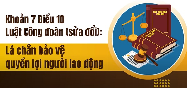 Khoản 7 Điều 10 Luật Công đoàn (sửa đổi): Lá chắn bảo vệ quyền lợi người lao động