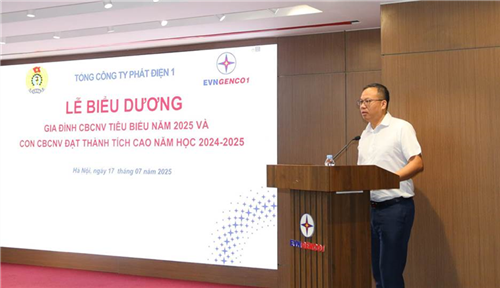 EVNGENCO1: Biểu dương 12 gia đình tiêu biểu và nhiều học sinh xuất sắc năm học 2024–2025.