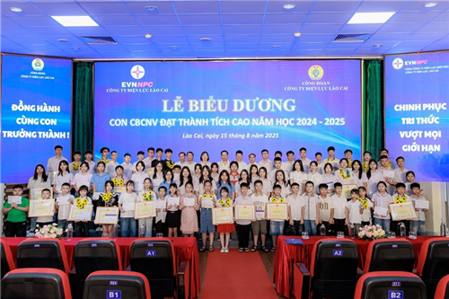 Công ty Điện lực Lào Cai: Vinh danh Con Cán bộ công nhân viên đạt thành tích cao năm học 2024
