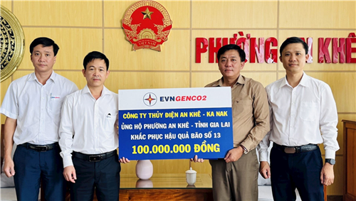 Công ty Thủy điện An Khê – Ka Nak ủng hộ hơn 500 triệu đồng giúp người dân Gia Lai vượt qua khó khăn sau bão số 13   