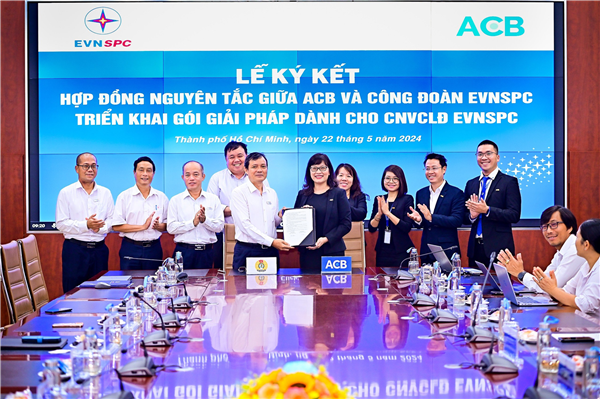 Công đoàn EVNSPC hợp tác với Ngân hàng ACB triển khai gói giải pháp tài chính dành cho người lao động