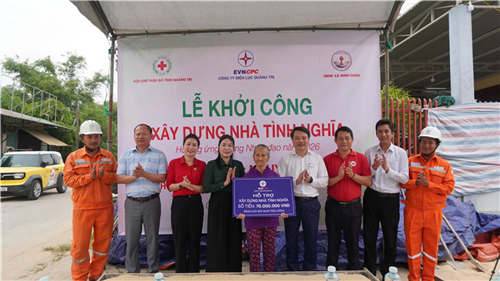 Công ty Điện lực Quảng Trị: Khởi công nhà tình nghĩa cho gia đình chính sách khó khăn