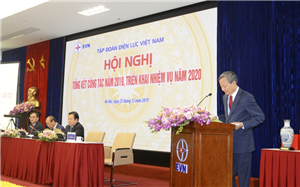 08 Tổng giám đốc EVN Trần Đình Nhân báo cáo Tổng kết công tác năm 2019, nhiệm vụ năm 2020 tại Hội nghị