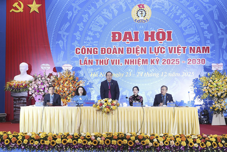 Ngày làm việc thứ nhất Đại hội Công đoàn Điện lực Việt Nam: Trang trọng, dân chủ, thống nhất cao 2