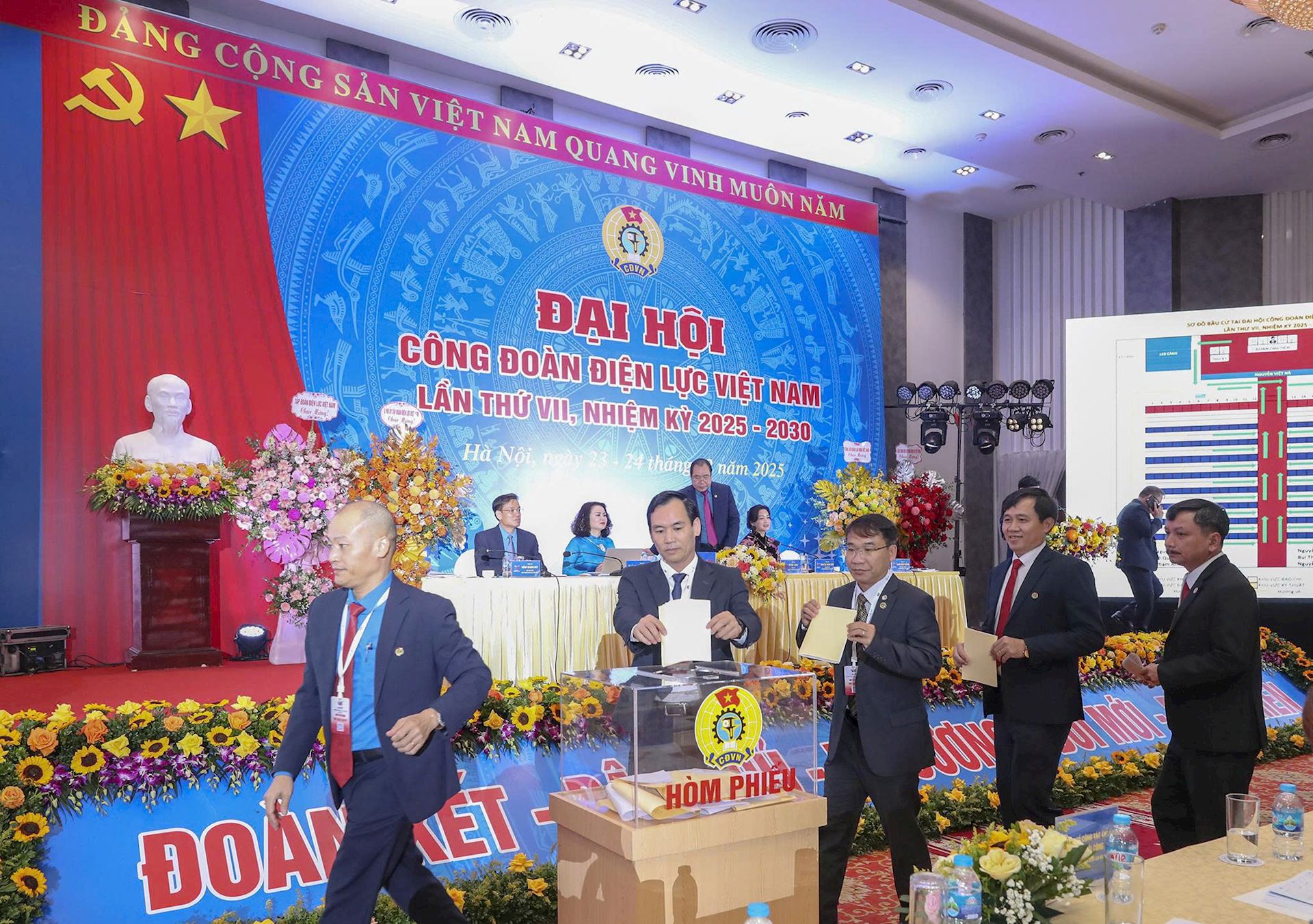 Ngày làm việc thứ nhất Đại hội Công đoàn Điện lực Việt Nam: Trang trọng, dân chủ, thống nhất cao 6