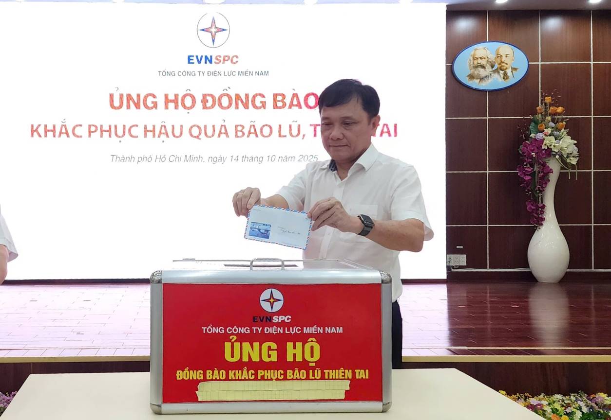  EVNSPC ủng hộ đồng bào khắc phục hậu quả bão lũ, thiên tai 1