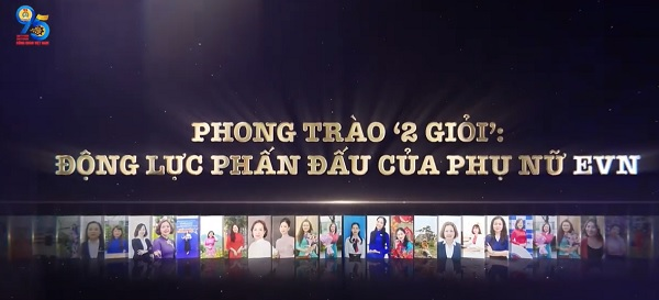 Phong trào 2 Giỏi động lực phấn đấu của phụ nữ EVN