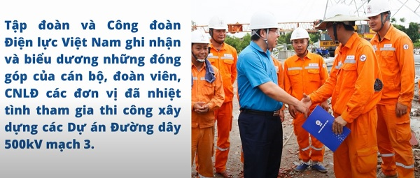 Thư kêu gọi CBNV các đơn vị quyết tâm đưa Dự án đường dây 500kV mạch 3 về đích đúng hẹn